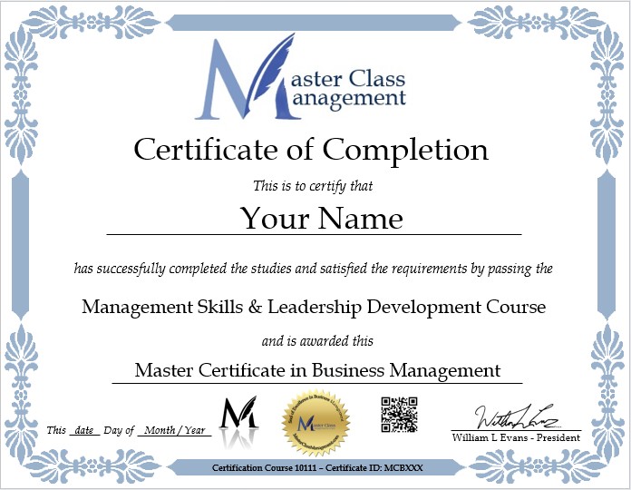 Master Certificate in Business Management Free Online Management Courses